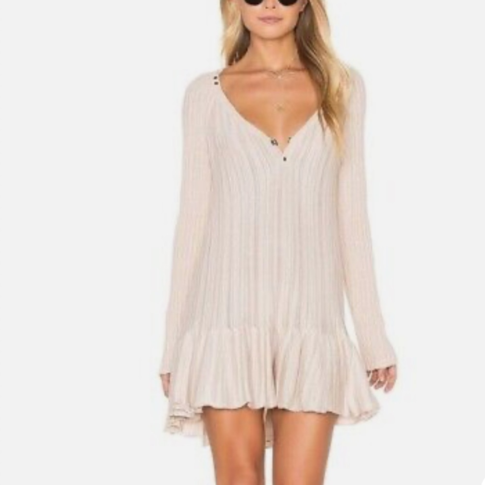 Free People Ribs and Ruffles Tunic Sweater - Picture 6 of 6